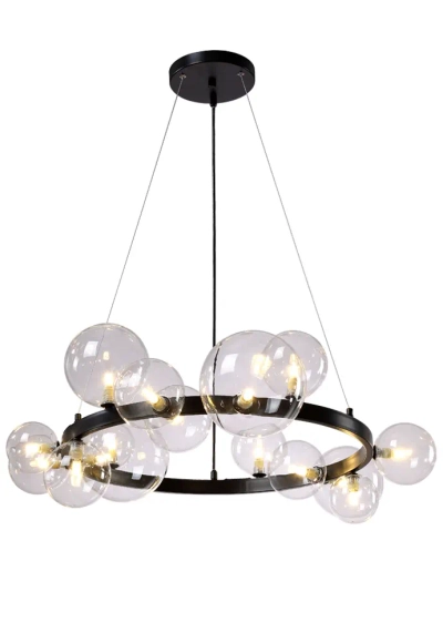 Люстра Crystal Lux AGATA SP15 V2 BLACK/TRANSPARENTE 0032/315