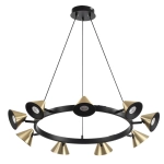 8233/9 COMFI LN25 209 черный/золото, металл Подвесной светильник GU10 LED 9*7W 220V LAMINA