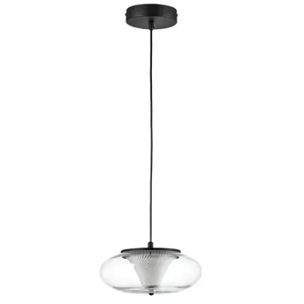 612117 Люстра PALERMO 8W LED 350LM G ЧЕРНЫЙ/ПРОЗРАЧНЫЙ 3000K Lightstar