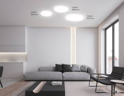 Светильник светодиодный ультратонкий FZ1905 WH белый IP54 26W 3000K-6500K CCT-переключатель D370*25 (Без ПДУ)