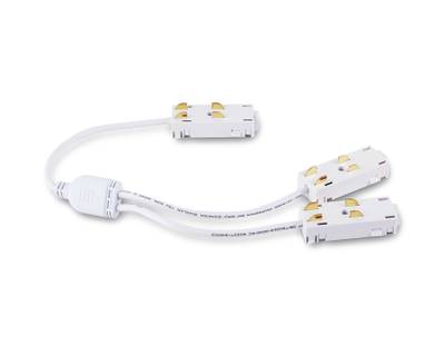 Коннектор питания T-образный для шинопровода Magnetic 220V GL1113 WH белый 250*150*18