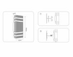 Светильник уличный настенный архитектурный ST2574/2 BK/CL черный/прозрачный IP54 GU10/2 max 35W 310*110*65