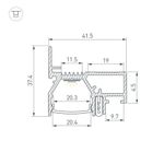 Профиль STRETCH-20-WALL-D-SIDE-2000 BLACK (Arlight, Алюминий)