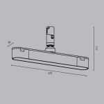 Трековый светильник Базис поворотный / Basis Rot Flexity 3000К 10Вт 100°, TR202-1-10W3K-B. TM Maytoni