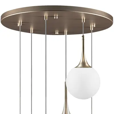 813063 Люстра GLOBO 6х40W E14 champagne gold/white Lightstar