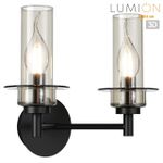 6555/2W CLASSI LN25 черный/дымчатый/металл/стекло Бра E14 2*40W 220V MADONNA