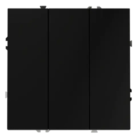 VLS030108 Выключатель встраиваемый VOLTUM S70 трехклавишный 10А, (черный матовый). (ТМ Maytoni)