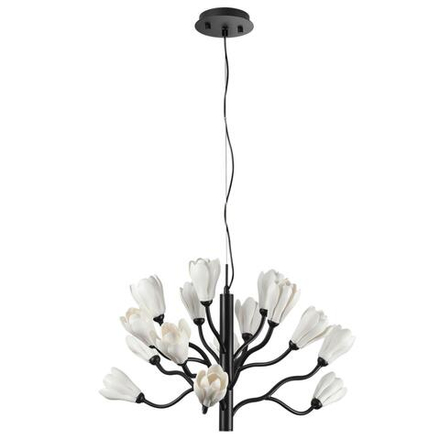 5090/15 MODERN ODL25 553 черный матовый/белый/фарфор Люстра G4 LED 15*5W GARDI