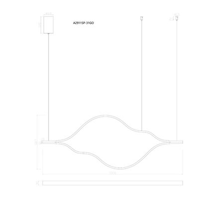 Подвесная люстра Arte Lamp ODYSSEY A2911SP-31GO, 1хLED