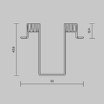Комплект креплений (для профиля ALM-4625-S-2M) ALM-4625-MT 4 шт., 642002. TM Maytoni