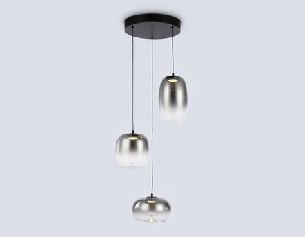 Светильник светодиодный подвесной LH11099/3 BK/SM черный/дымчатый 12W 3000K D350*1505