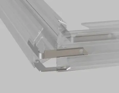 Комплект угловых соединителей для шинопровода в натяжной потолок Magnetic SMART 220V 25mm GL1073 AL серый 4шт
