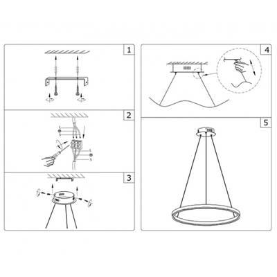 08213,19A(3000K) Подвес Тор черный d60 h150 Led 36W (3000K) 2 типа крепления