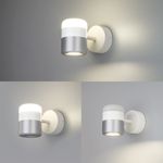 Настенный светодиодный светильник в стиле минимализм 20165/1 LED белый / серебро