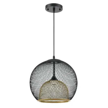 8052/1A SUSPENTIONI LN26 399 черный/черный, золото металл/металл Подвесной светильник E27 1*60W 220V LEONELA