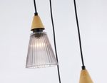 Светильник подвесной LH58112/3 BK/LW/SM черный/светлое дерево/дымчатый E14*3 max 40W D270*1200