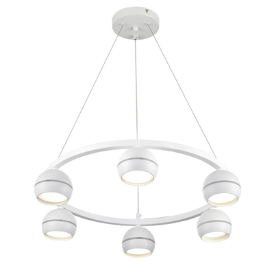 8254/6 COMFI LN26 246 белый, металл Светильник подвесной LED GX53 6*7W 220V LUAZANA