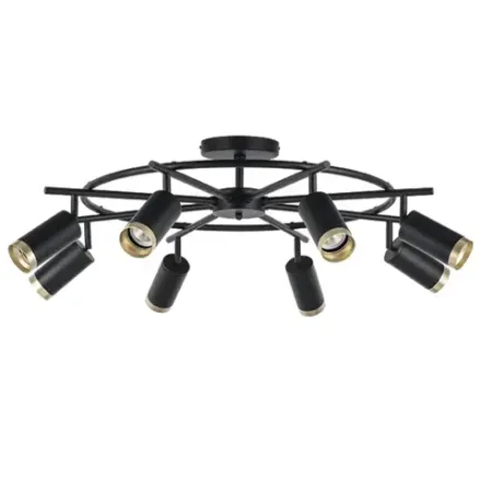 LR71837840 Люстра RULLO 8х50W GU10 ЧЕРНЫЙ (571718+214437-8+203440-8)