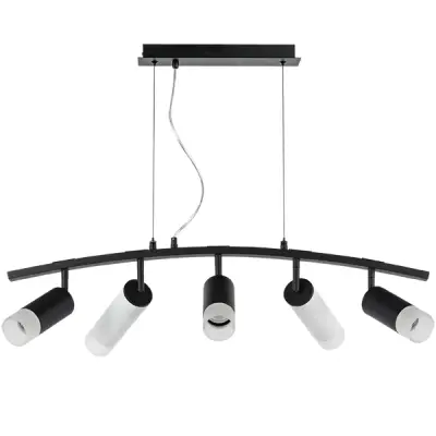 LR7353738621 Люстра RULLO 5х50W GU10 ЧЕРНЫЙ/БЕЛЫЙ (571735+214437-3+214486-2+202431-5)