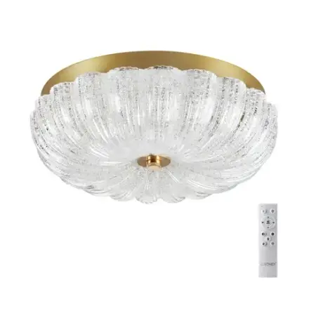 7719/36L PIKO LED SN 567 Светильник металл/стекло/прозрачный/золотой LED 36Вт 3000-6500K D300 IP20 пульт ДУ TESORO