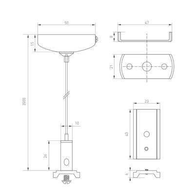 Подвес MAG-HANG-ORIENT-L2000 (SL) (Arlight, Металл)