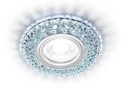 Встраиваемый точечный светильник со светодиодной лентой S291 CH хром/прозрачный хрусталь/MR16+3W(LED COLD)