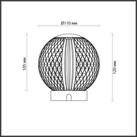 5008/2TL L-VISION ODL24 583 золотой/металл/акрил Настольный светильник LED 2W 4000K 180лм CRYSTAL