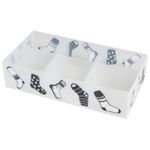 Коробка для белья PSB-02/6-P, 6 ячеек, пластик, с принтом, 30*15*7см (Минимальная отгрузка 10 шт)