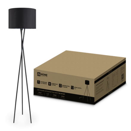 Светильник ТНО 04Ч 60Вт E27 230В торшер напольн. под лампу на основании черн. IN HOME 4690612048239