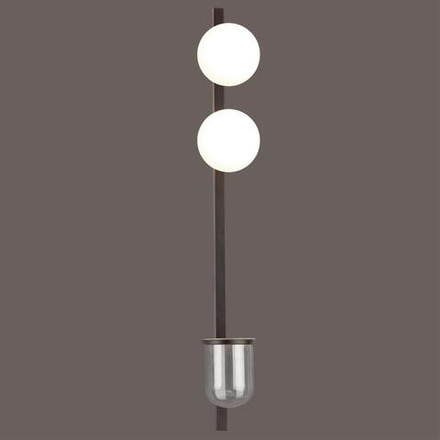 4681/2WA WALLI ODL20 463 черный/белый Настенный светильник E14 2*40W 220V FLOWER