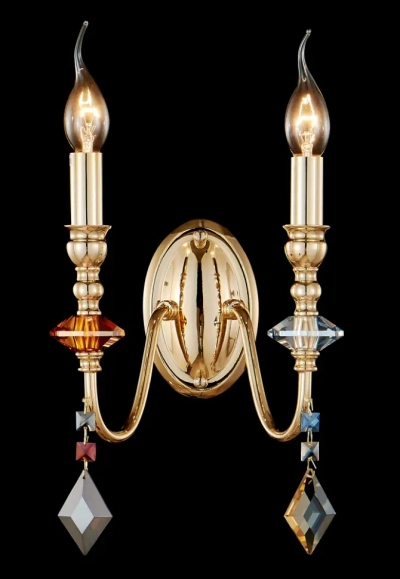 Бра Crystal Lux MERCEDES AP2 GOLD/COLOR 0951/402