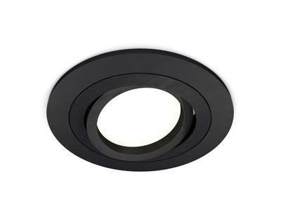 Комплект встраиваемого поворотного светильника XC7622081 SBK/PBK черный песок/черный полированный MR16 GU5.3 (C7622, N7002)