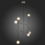 SL429.403.06 Светильник подвесной ST-Luce Черный, Золото/Белый G9 6*3W