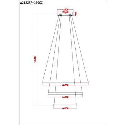 Подвесная люстра Arte Lamp ORIONE A2182SP-160CC, 1хLED
