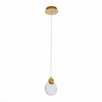SL6104.203.01 Подвес ST-Luce Золотистый/Прозрачный,С пузырьками воздуха LED 1*3W 3000K