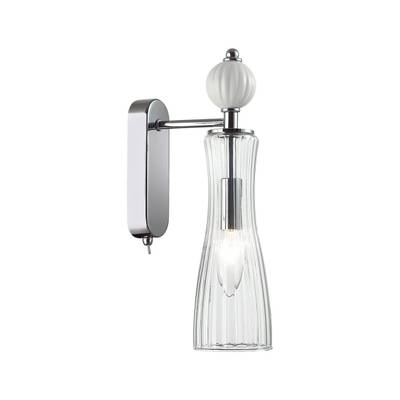 8268/1W NEOCLASSI хром/белый/прозрачный, металл/керамика/стекло Бра Е14 1*40W 220V EMILY