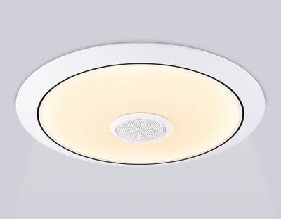 Музыкальный светодиодный светильник с подсветкой RGB FZ720 WH белый IP20 52W 3000-6500K+RGB Music 450*65 (ПДУ ИК)