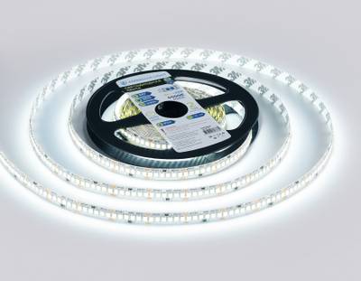 Светодиодная лента GS3403 2835 240Led/ 20W m/ 24V IP20 6500K/ 5000*10*1.2mm/ кратность резки 25mm (2 конт.)