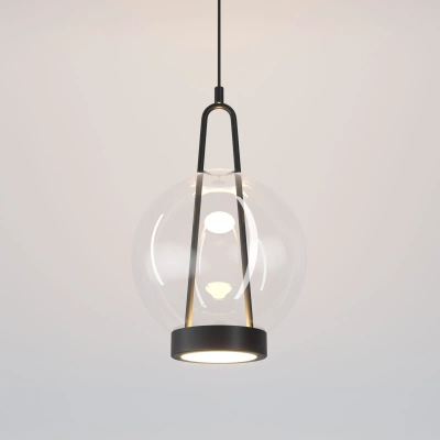 Подвесной светодиодный светильник со стеклянным плафоном 50267/1 LED черный, LED