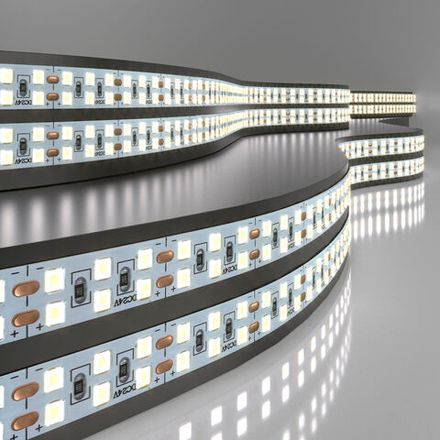 Лента светодиодная 240LED 18W IP20 двухрядная 6500К холодный белый 2835 24V 240Led 18W IP20