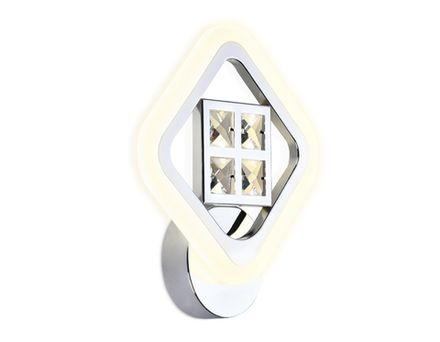 Настенный светодиодный светильник с хрусталем FA285 CH хром 15W 260*230*60