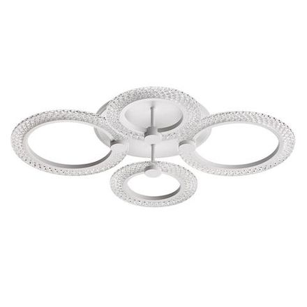 8017/60CL LEDIO LN25 белый/прозрачный металл/акрилл Потолочный светильник c подсв. осн. LED 60W 220V 3000-6000K MOLLY