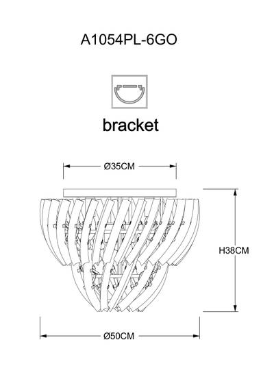 Потолочная люстра Arte Lamp ELLA A1054PL-6GO, 6хE14