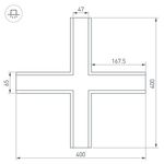 Крестовина SL-LINIA65-F (Arlight, Металл)