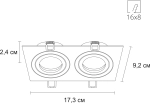 Точечный встраиваемый светильник Arte Lamp TARF A2168PL-2WH, 2хGU10