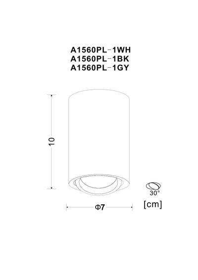 Точечный накладной светильник Arte Lamp SENTRY A1560PL-1BK, 1хGU10