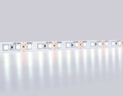 Светодиодная лента GS1203 2835 120Led/ 9.6W m/ 12V IP65 6500K/ 5000*8*2.27mm/ кратность резки 25mm (2 конт.)
