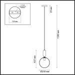 4671/1 PENDANT ODL20 471 черный/белый Подвес E27 1*40W (тип лампы СВЕЧА ) 220V OKIA