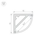 Профиль SL-KANT-H15-3000 ANOD (Arlight, Алюминий)