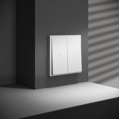 VLS020702 Выключатель встраиваемый VOLTUM S70 для жалюзи 10А, (белый матовый). (ТМ Maytoni)